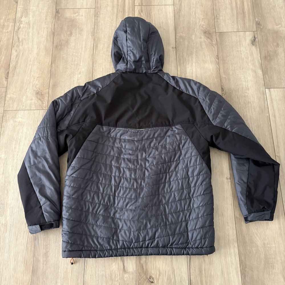 New Balance Puffer Jacket Fleece Lined Hooded Full Zip Black Mens Size Medium - Picture 6 of 8